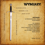 EKSKLUZYWNY NOŻYK DO LISTÓW OKAZAŁY MIECZ JOANNY D'ARC 27 CM PLUS STOJAK (25) - 3