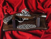 HISTORISCHE Steinschloss GEWEHR IN HOLZ (WARG-6) - 2