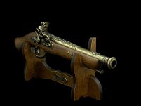 GRAWEROWANY WŁOSKI PISTOLET SKAŁKOWY Z XVIIw. (AG303.01) - 10