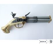 REVOLVIERUNG 4 BARREL FLINTLOCK PISTOL, FRANKREICH 18. C. 1310 - 3