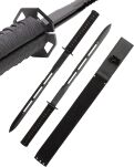 Katana Ninja Schwert scharf echt zum Training Metall Stahl 2 Schwerter in einem Magnetic Samurai Nur für Erwachsene 63 cm - 18 Jahre erforderlich HK-1249 - 6