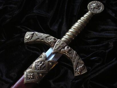 ŚREDNIOWIECZNY RYCERSKI MIECZ TEMPLARIUSZY Z OKRESU KRUCJAT W XIIw (4163/L)