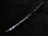 Katana Schwarzer Drache Schwert echt Metall Nicht Scharf Samurai Schwert aus Stahl mit Einer Scheide zur Dekoration für einen Sammler oder als Geschenk 4KM100-405BK - 3
