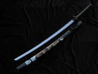 Katana Schwarzer Drache Schwert echt Metall Nicht Scharf Samurai Schwert aus Stahl mit Einer Scheide zur Dekoration für einen Sammler oder als Geschenk 4KM100-405BK - 4