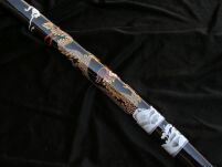 Katana Schwarzer Drache Schwert echt Metall Nicht Scharf Samurai Schwert aus Stahl mit Einer Scheide zur Dekoration für einen Sammler oder als Geschenk 4KM100-405BK - 5