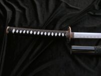 Katana Schwarzer Drache Schwert echt Metall Nicht Scharf Samurai Schwert aus Stahl mit Einer Scheide zur Dekoration für einen Sammler oder als Geschenk 4KM100-405BK - 6