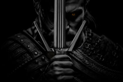 Wielki miecz Geralta inspirowany Wiedźmin The Witcher z pochwą ZS638 DEKORACYJNY