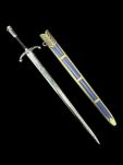Mini Miecz John Snow z Pochwą 22 cm inspirowany Longclaw Game of The Thrones Nożyk Do listów plus Stojak i pudełko prezentowe KW1132 - 8