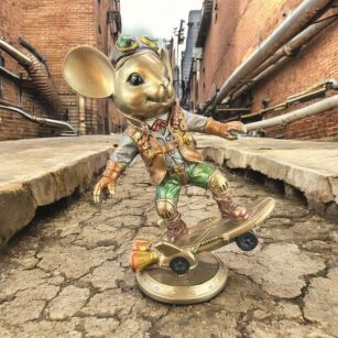 Odrzutowa mysz Skater Steampunk Veronese WU78200A4