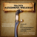 Ekskluzywny Nożyk do listów miniaturka miecz falcata Aleksandra Wielkiego 27 CM PLUS STOJAK (24) - 2
