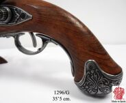 PISTOLET SKAŁKOWY DLA LEWORĘCZNYCH INDYJSKI Z XVIII W 1296G - 2