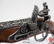 PISTOLET SKAŁKOWY DLA LEWORĘCZNYCH INDYJSKI Z XVIII W 1296G - 4