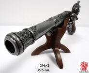 PISTOLET SKAŁKOWY DLA LEWORĘCZNYCH INDYJSKI Z XVIII W 1296G - 5