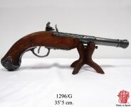 PISTOLET SKAŁKOWY DLA LEWORĘCZNYCH INDYJSKI Z XVIII W 1296G - 7