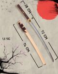 Katana Damast Plus-Wartungskit Plus Schwertständer und Truhe Schwert scharf echt zum Training Metall Damast Stahl 1045 Samurai 100% handgefertigt Nur für Erwachsene - 18 Jahre erforderlich DS076 - 3
