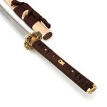 Katana Damast Plus-Wartungskit Plus Schwertständer und Truhe Schwert scharf echt zum Training Metall Damast Stahl 1045 Samurai 100% handgefertigt Nur für Erwachsene - 18 Jahre erforderlich DS076 - 10