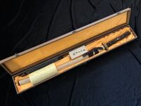 Katana Damast Plus-Wartungskit Plus Schwertständer und Truhe Schwert scharf echt zum Training Metall Damast Stahl 1045 Samurai 100% handgefertigt Nur für Erwachsene - 18 Jahre erforderlich DS076 - 7
