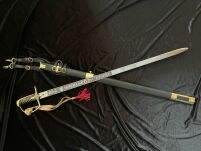 SABRE Breitschwert OFFICER NAVAL wz 1976 mit Scheide - 3