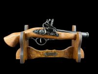 Włoski Pistolet Skałkowy z XVII w - Okładziny Drewniane  AG314.01 - 4