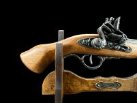 Włoski Pistolet Skałkowy z XVII w - Okładziny Drewniane  AG314.01 - 9
