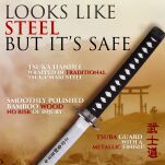Drewniany Miecz Katana Lojalność, Odwaga i Moralność Inspirowany OSTATNI SAMURAJ z Pochwą i Stojakiem 103 cm JT10319 - 2
