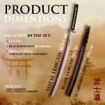 Drewniany Miecz Katana Lojalność, Odwaga i Moralność Inspirowany OSTATNI SAMURAJ z Pochwą i Stojakiem 103 cm JT10319 - 3