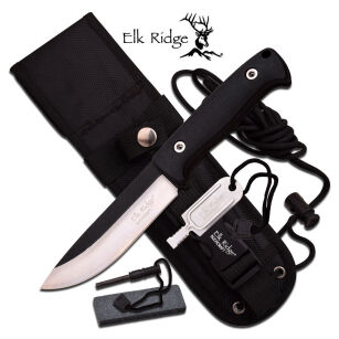 Nóż Myśliwski Survivalowy Wojskowy Niezbędnik ELK RIDGE - ER-555BK