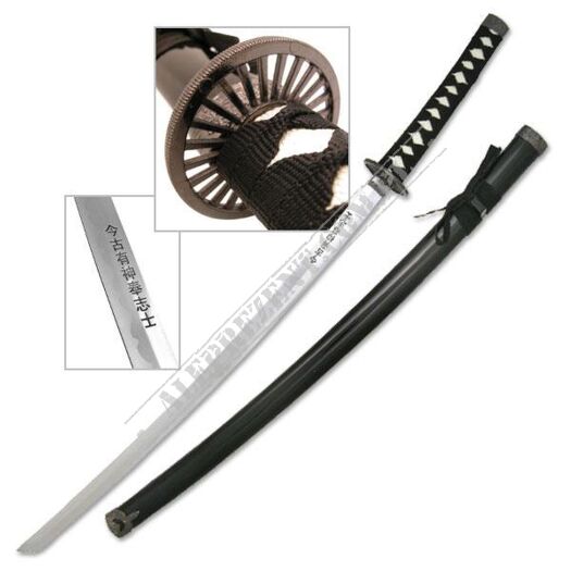 Ehre Katana Schwert - Echt Samurai Schwert aus Stahl mit Einer Lackiert Scheide zur Dekoration- Samurai Schwerter Geeignet als Anime Deko - Japanisches Sword - Katana Schwerter - SW-68B