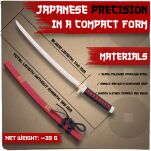 Oryginalna Japońska Katana Sanada Yukimura Nożyk do Listów ze Stojakiem KT-22S - 4
