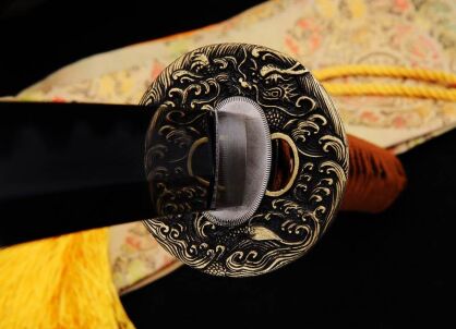 Katana Samuraischwert SHIHOZUME, 1095 High Carbon Steel geschichtet, gehärtetem Ton, R812