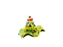 ŻABA NA LIŚCIU SZKATUŁKA styl Faberge P23090C - 8