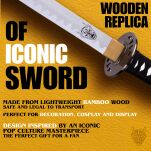 Drewniany Miecz Katana Billa Inspirowany Kill Bill z Pochwą i Stojakiem 103 cm JT10320E - 5