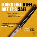 Drewniany Miecz Katana Billa Inspirowany Kill Bill z Pochwą i Stojakiem 103 cm JT10320E - 3
