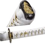 Profesjonalny Ostry Miecz Katana Ponury Żniwiarz Stal 1095 z Pochwą Stojakiem i Skrzynią Prezentową GXSW-05 - 9