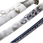 Profesjonalny Ostry Miecz Katana Ponury Żniwiarz Stal 1095 z Pochwą Stojakiem i Skrzynią Prezentową GXSW-05 - 6