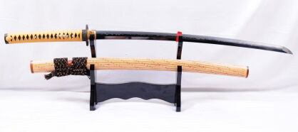 EINZIGARTIGES Samuraischwert KATANA - STAHL Tamahagane R1041