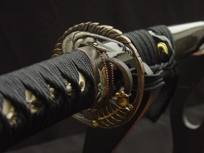 Samuraischwert KATANA, 1095 High Carbon Steel und geschichtet HAND GESCHMIEDET, SCHÖNE TSUBA R405