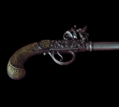 ANTYCZNY PISTOLET SKAŁKOWY Z XVIII W. (K1115) - 3