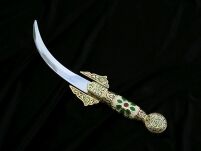 ARABSKI BOGATO ZDOBIONY ZAKRZYWIONY SZTYLET 505 - 3