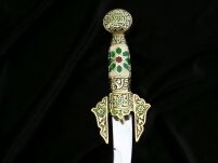 ARABSKI BOGATO ZDOBIONY ZAKRZYWIONY SZTYLET 505 - 5