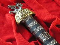 HISTORYCZNY BOGATO ZDOBIONY MIECZ RYSZARDA LWIE SERCE (247) - 5