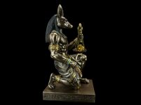 rzeźba Egipski klęczący bóg śmierci ANUBIS -opiekun zmarłych VERONESE WU77959A4 - 5