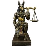 rzeźba Egipski klęczący bóg śmierci ANUBIS -opiekun zmarłych VERONESE WU77959A4 - 10