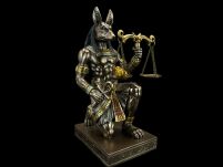 rzeźba Egipski klęczący bóg śmierci ANUBIS -opiekun zmarłych VERONESE WU77959A4 - 2