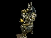 rzeźba Egipski klęczący bóg śmierci ANUBIS -opiekun zmarłych VERONESE WU77959A4 - 9