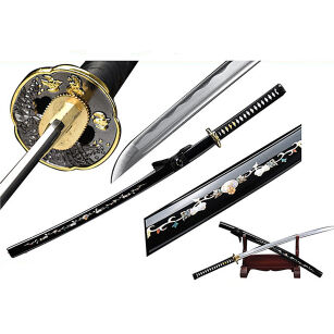 Katana Schwert scharf echt zum Training Metall Stahl 1045 Samurai 100% handgefertigt Nur für Erwachsene - 18 Jahre erforderlich SW-92644