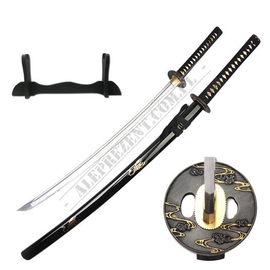 Katana Scorpio Schwert scharf echt zum Training Metall Dazu der Ständer Stahl 1060 Samurai 100% Handarbeit nur für Erwachsene - 18 Jahre erforderlich 7KM4-410