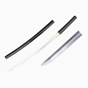 Katana Shirasaya Schwert scharf echt zum Training Metall Stahl 1045 Samurai 100% handgefertigt Nur für Erwachsene - 18 Jahre erforderlich SW-9221