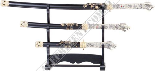 Reich verziert mit Samurai-Schwertern SET MIT STAND (C-003/4)